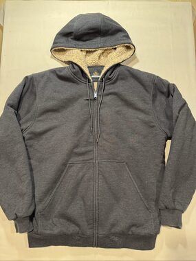 Men's Ridgecut Toughwear Heavyweight Sherpa Lined Full Zip Hoodie – Charcoal Gra